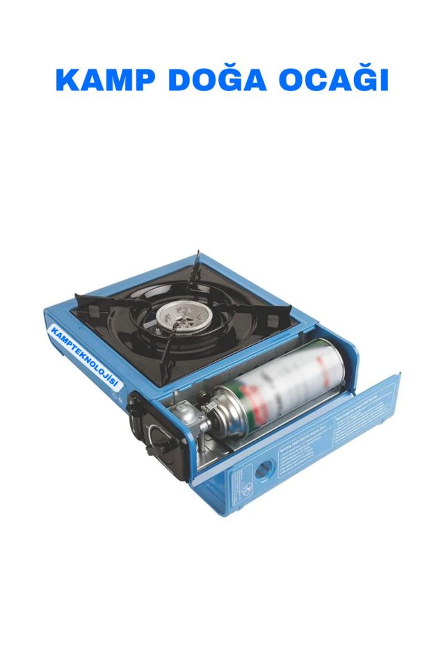 Camp One Kamp Doğa Piknik Ocağı Stop Emniyetli Profesyonel Taşıma Çantası Hediyeli Mavi