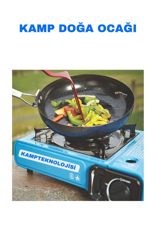 Camp One Kamp Doğa Piknik Ocağı Stop Emniyetli Profesyonel Taşıma Çantası Hediyeli Mavi