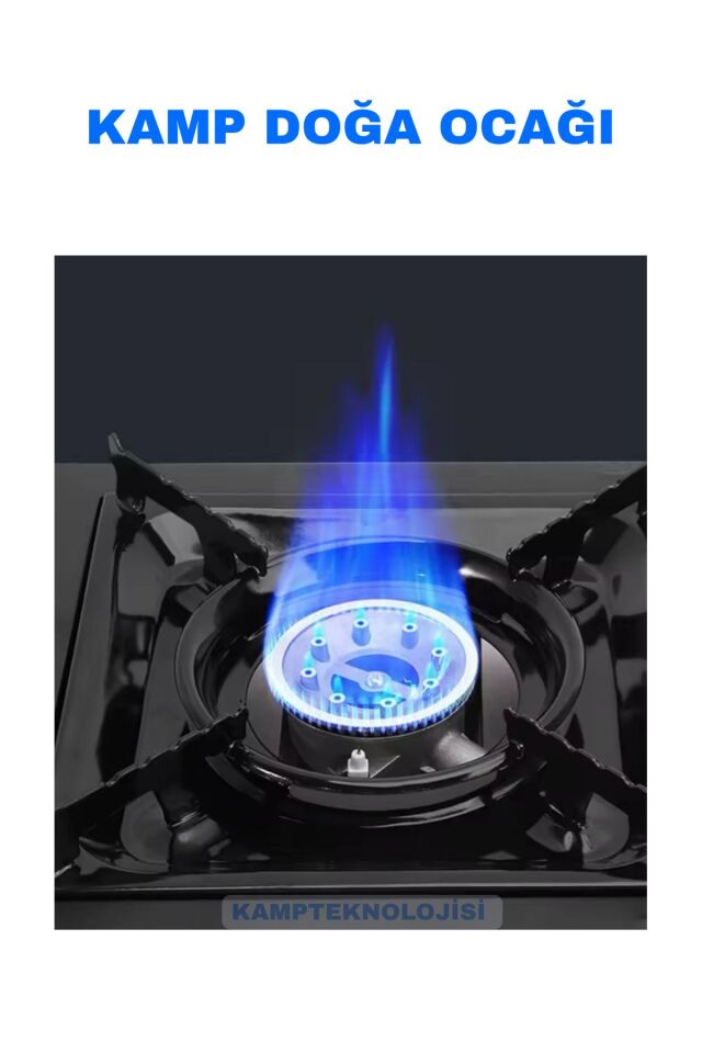 Camp One Kamp Doğa Piknik Ocağı Stop Emniyetli Profesyonel Taşıma Çantası Hediyeli Mavi