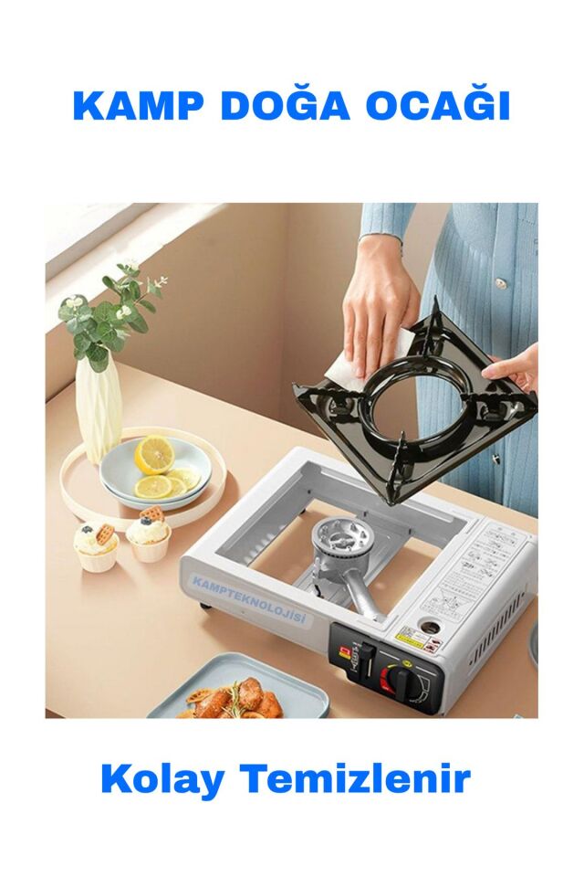 Camp One Kamp Doğa Piknik Ocağı Stop Emniyetli Profesyonel Taşıma Çantası Hediyeli Mavi