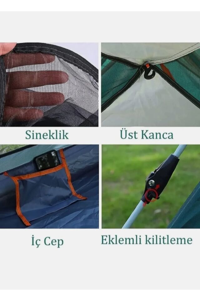 Camp One Portatif Kolay Taşınır 4 Kişilik Manuel Kurulum Kamp Doğa Deprem Çadırı