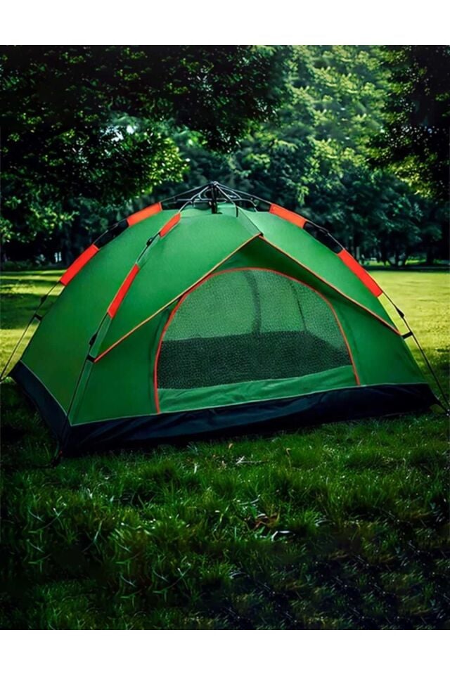 Camp One Dört mevsim 4 Kişilik Çift Katmanlı Otomatik Kamp Doğa Deprem Çadırı