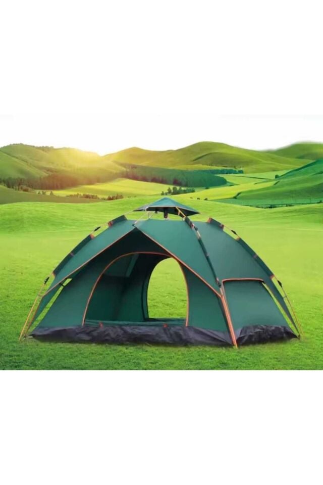 Camp One Dört mevsim 4 Kişilik Çift Katmanlı Otomatik Kamp Doğa Deprem Çadırı