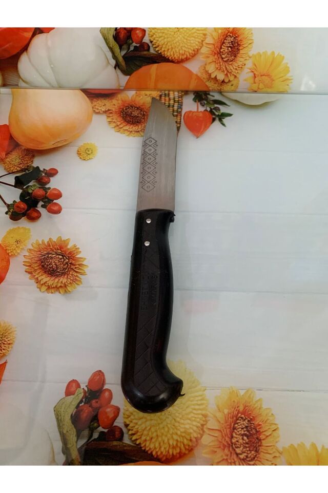 Kamptek Bıçak Meşhur Kahramanmaraş Mutfak Kasap Bıçağı Büyük Boy Siyah
