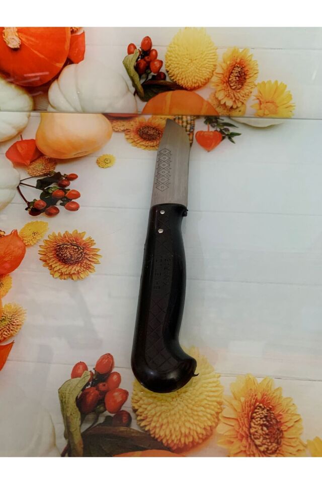 Kamptek Bıçak Meşhur Kahramanmaraş Mutfak Kasap Bıçağı Büyük Boy Siyah