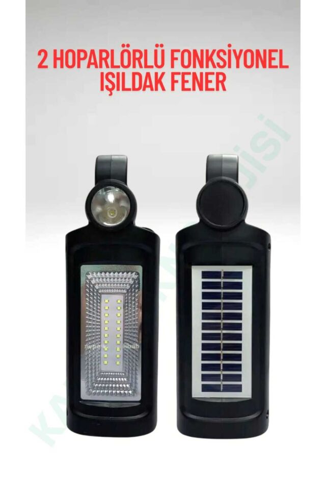 Kamp Teknolojisi Güneş Enerjisi Işıldak Fener Güçlü Speaker Hoparlör 2 x 3'' 5W FM Radyo