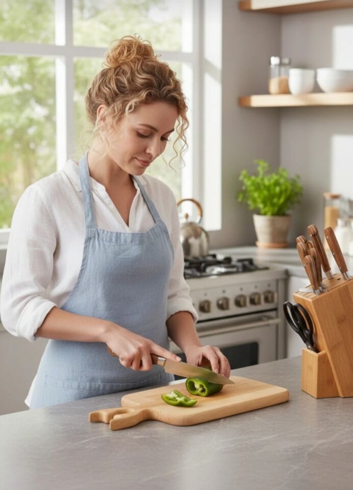 Kamptek Ahşap Bambu Geyik Tasarım Sunum Kesme Tahtası