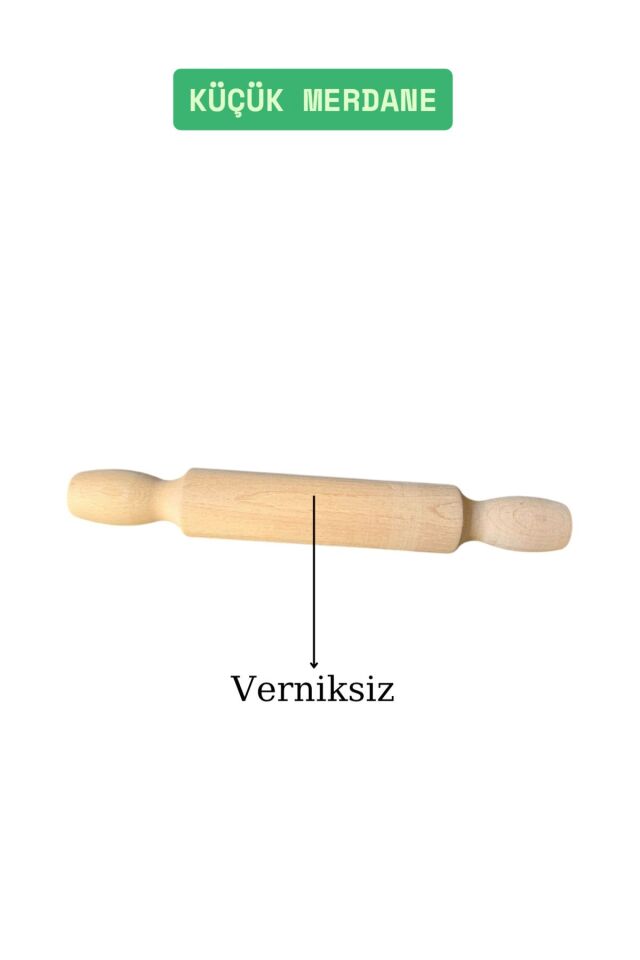 Merdane Set 2'li Rolo Hamur Açıcı Küçük Kurabiye Merdanesi