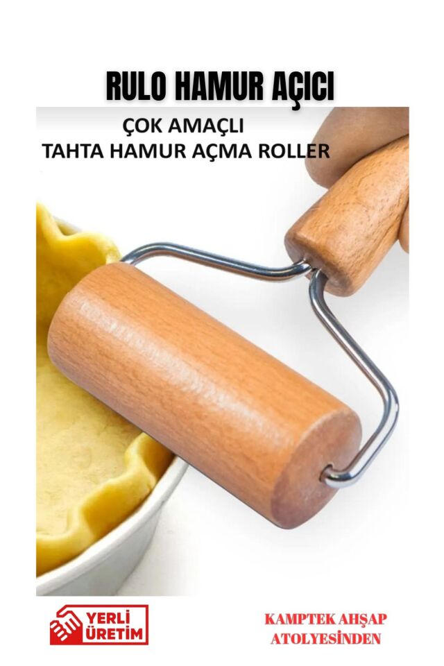 Ahşap Atölyesinden Rolo Hamur Açma Şekillendirme Merdanesi El Silindiri