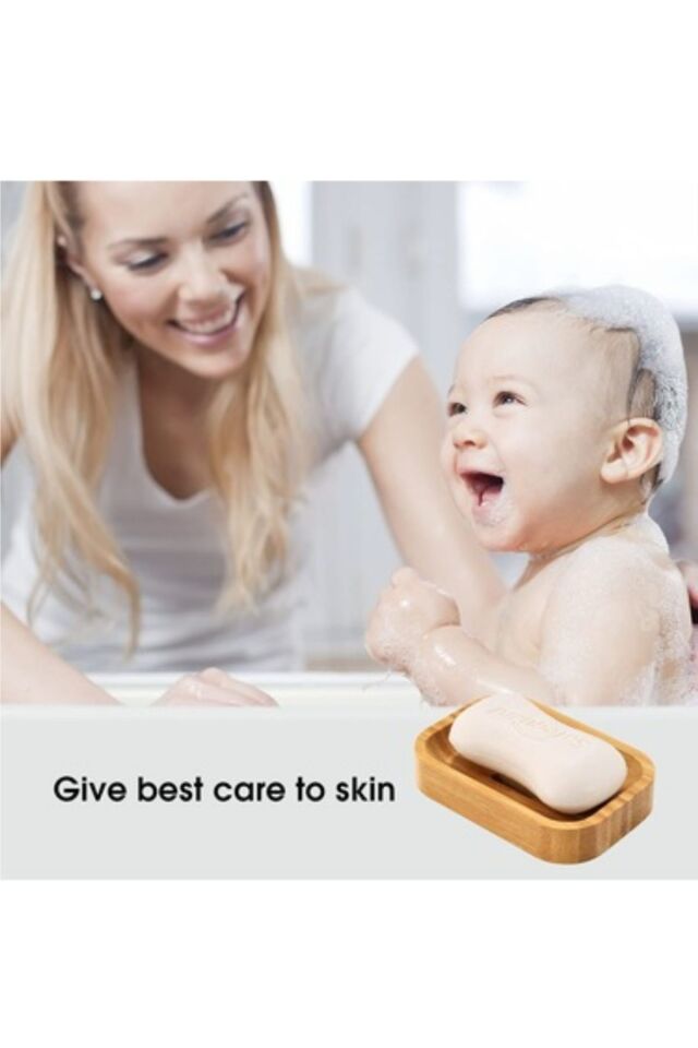 Kamptek Ahşap Bambu Katı Sabunluk 2 Adet Set Lavabo Sabunluk