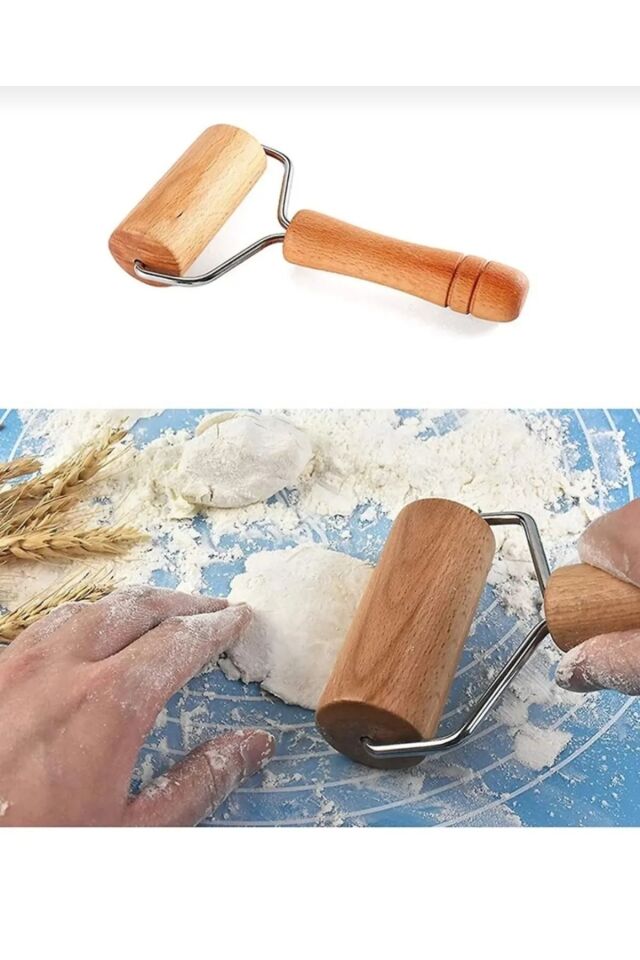 Kamptek Ahşap Atölyesinden Rulo Hamur Açıcı Merdane Pizza Börek Hamur Açma Silindiri