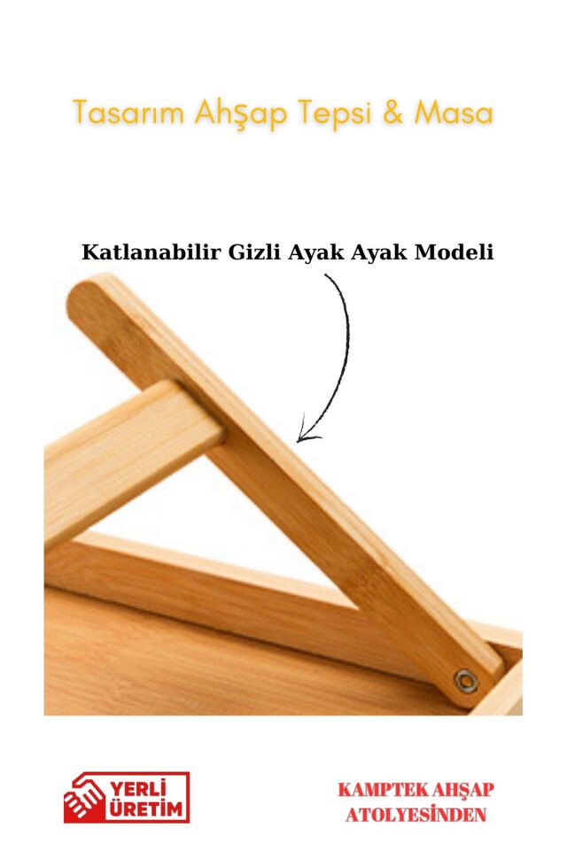 Kamptek Ahşap Atölyesinden Keyif Tepsi & Masa Tasarım Kahvaltı Keyfi