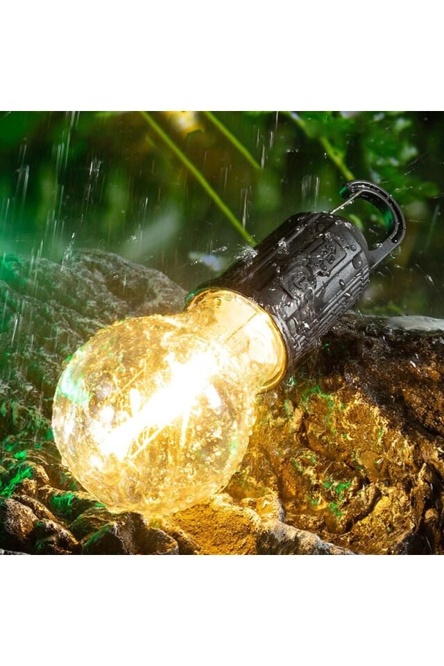 Profesyonel Kamp Çadır LED Ampül Sarjlı 3 Modlu Ampül Askı Aparatlı Özel Tasarım