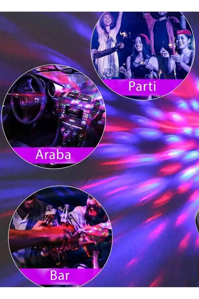 Mini Işık Disko Parti Işığı Sese Duyarlı Telefon Bilgisayar Televizyon Bağlayabilme LED Işık