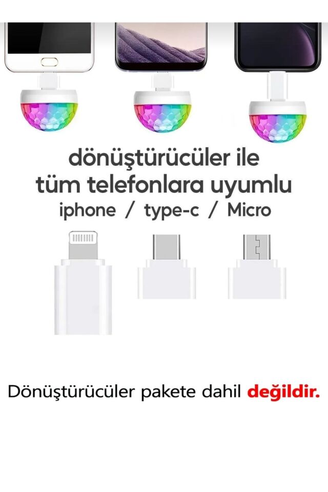 Mini Işık Disko Parti Işığı Sese Duyarlı Telefon Bilgisayar Televizyon Bağlayabilme LED Işık