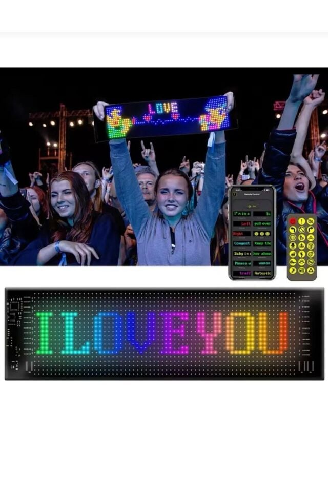 LED Panel Tabela  Dükkan , Araba , Ev , Ofis İçin Kullanım Uygulama Üzerinden Kontrollü LED Işık