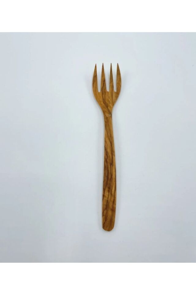 KampTek Ahşap Doğal 18 cm Çatal Dayanıklı Ahşap