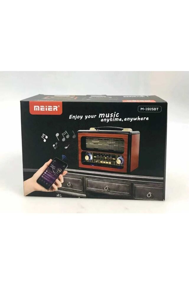 Büyük Boy Şarjlı Nostaljik Led Işıklı Speakr Radyo