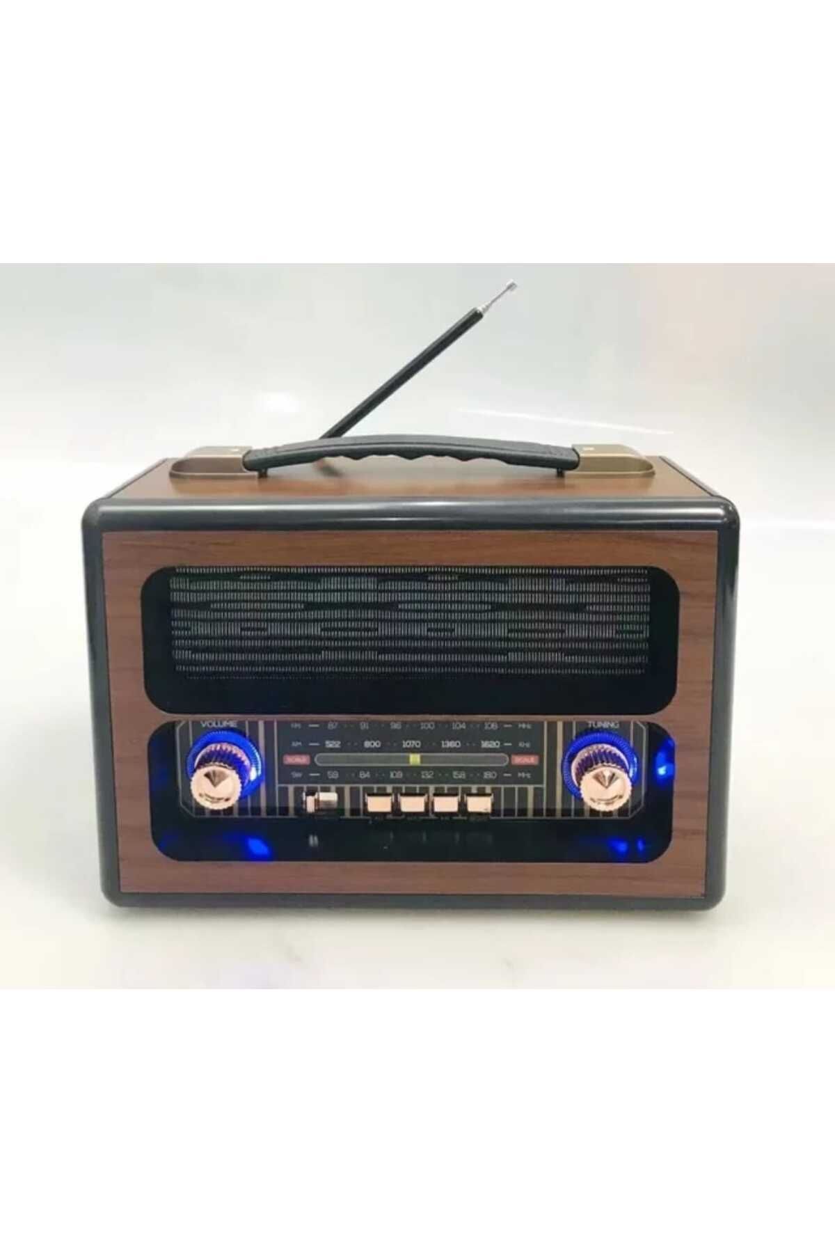 Büyük Boy Şarjlı Nostaljik Led Işıklı Speakr Radyo