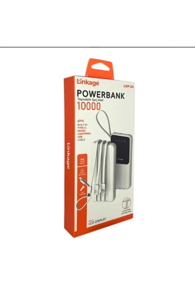 Linkage 11 Mah Kendinden Kablolu ACD Gostergeli İnce Tasarım Powerbank