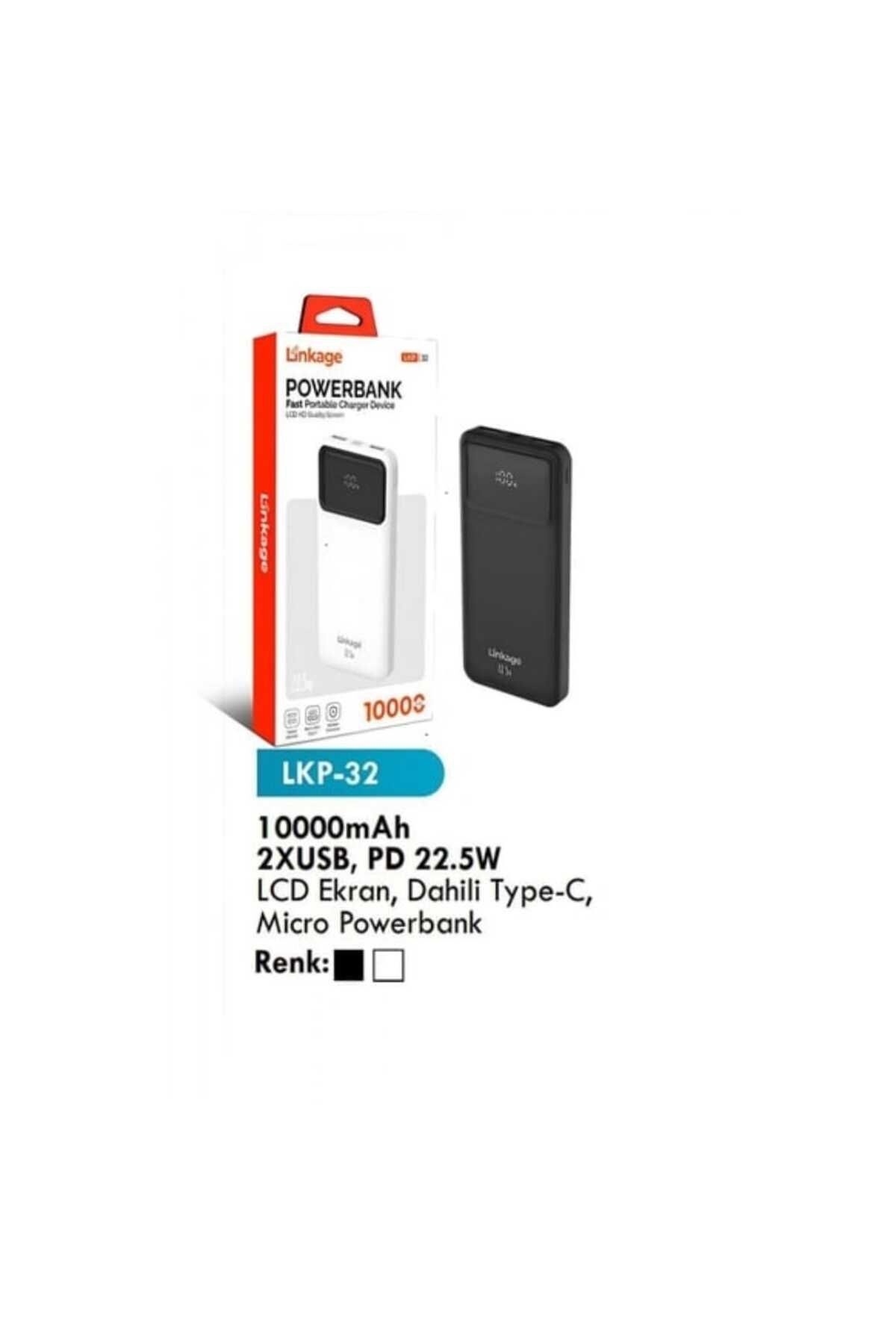 Linkage 11 Mah Kendinden Kablolu ACD Gostergeli İnce Tasarım Powerbank