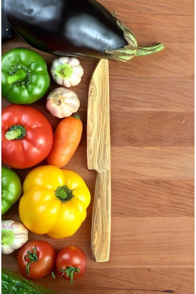 Kamptek Ahşap Zeytin Ağacından Üretilmiş Doğal Bıçak