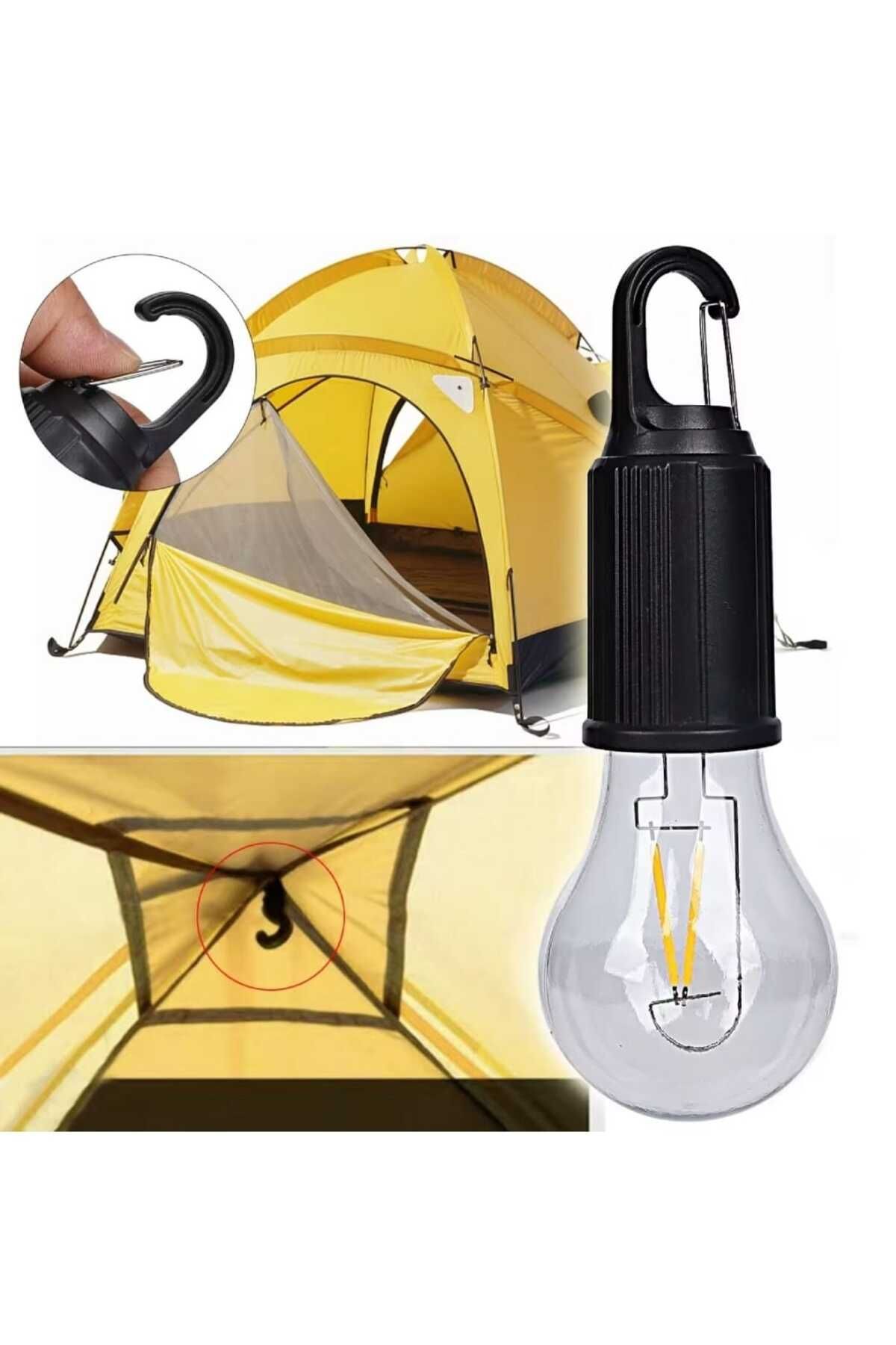 Şarj Alabilen 3 Farklı Modlu Ledli Kendiliğinden Asma Kancalı Kamp Çadır Dış Mekan Lambası