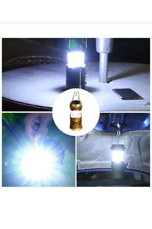 Led Taşınabilir Çadır Kamp Dış Mekan Lambası Feneri Fonksiyonlu