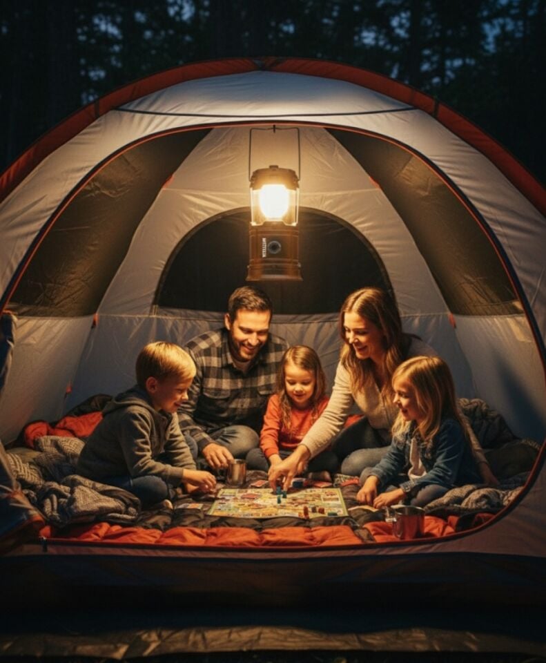 Led Taşınabilir Çadır Kamp Dış Mekan Lambası Feneri Fonksiyonlu