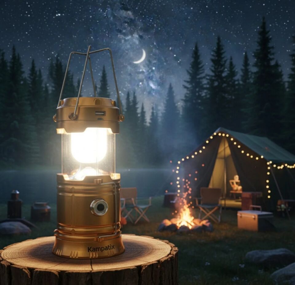 Led Taşınabilir Çadır Kamp Dış Mekan Lambası Feneri Fonksiyonlu