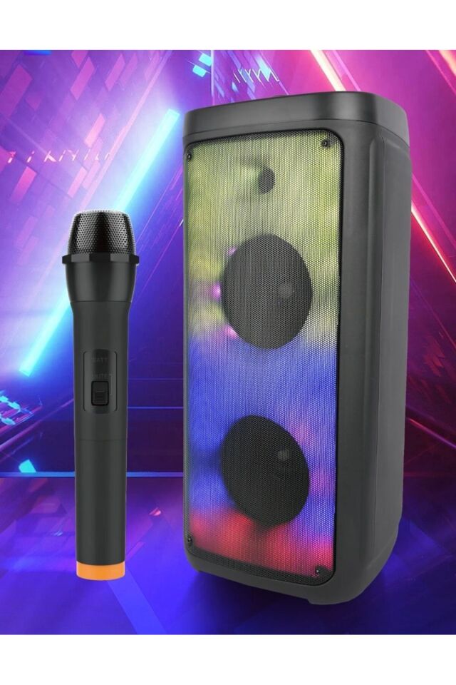 Büyük Boy 2*8 İnç Hoparlör Subwoofer Outdoor Dj Doğa Açık Alan Ses Sistemi Kumandalı Mikrafonlu