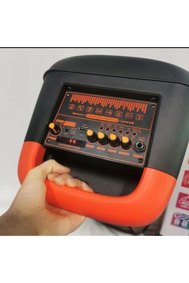 Büyük Boy 2*8 İnç Hoparlör Subwoofer Outdoor Dj Doğa Açık Alan Ses Sistemi Kumandalı Mikrafonlu