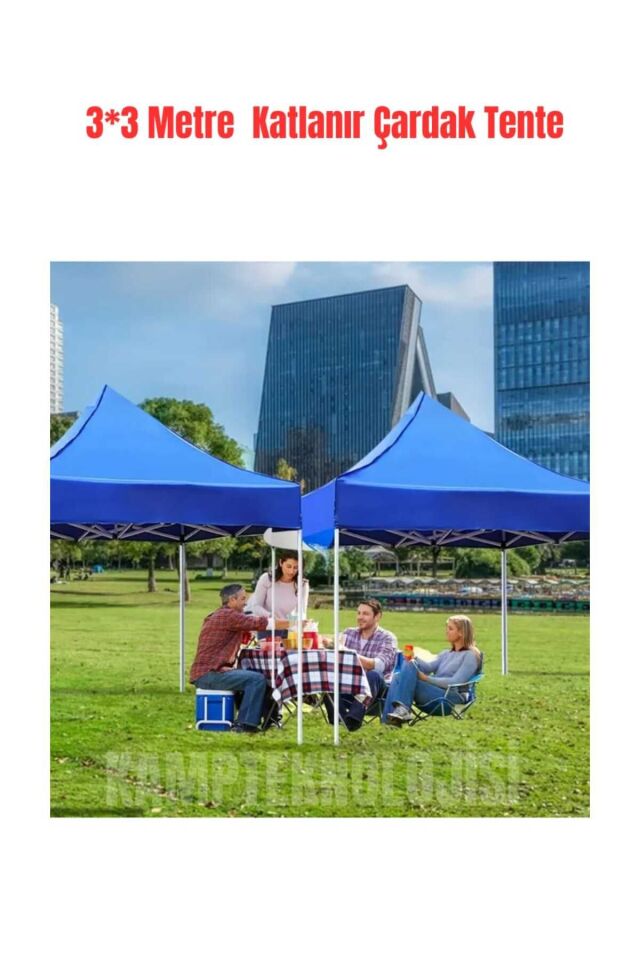 Kamptek Çadır Ürünler 300 X 300 Gazebo Katlanır Çardak Renk Şeçenekli Yeşil