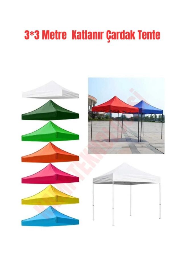 Kamptek Çadır Ürünler 300 X 300 Gazebo Katlanır Çardak Renk Şeçenekli Yeşil