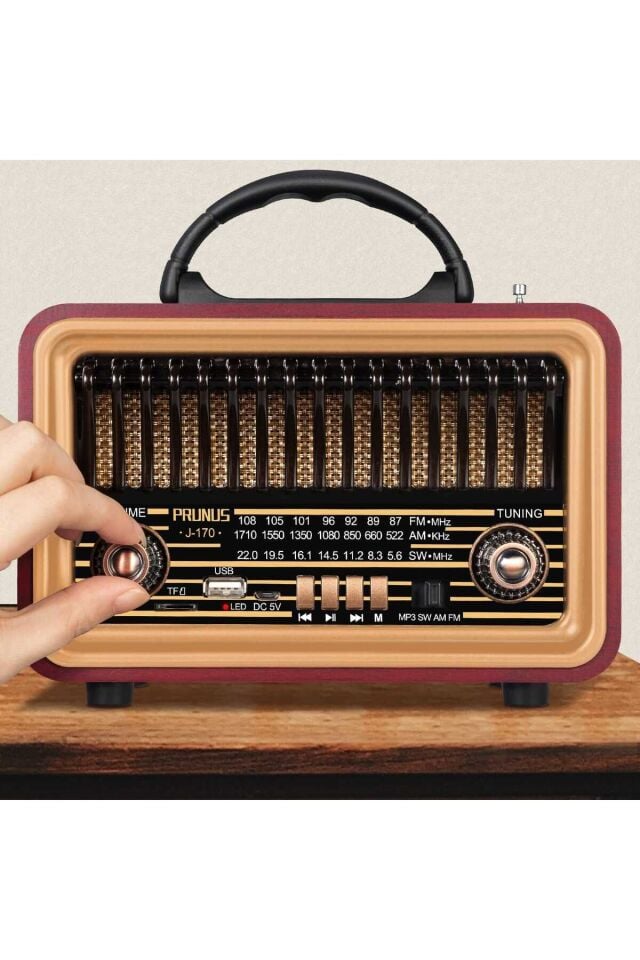 Nostalji Classic FM  Retro Vintage Bluetooth AUX Radyo Hoparlör Müzik Çalar Antika Radyo Büyük Boy H