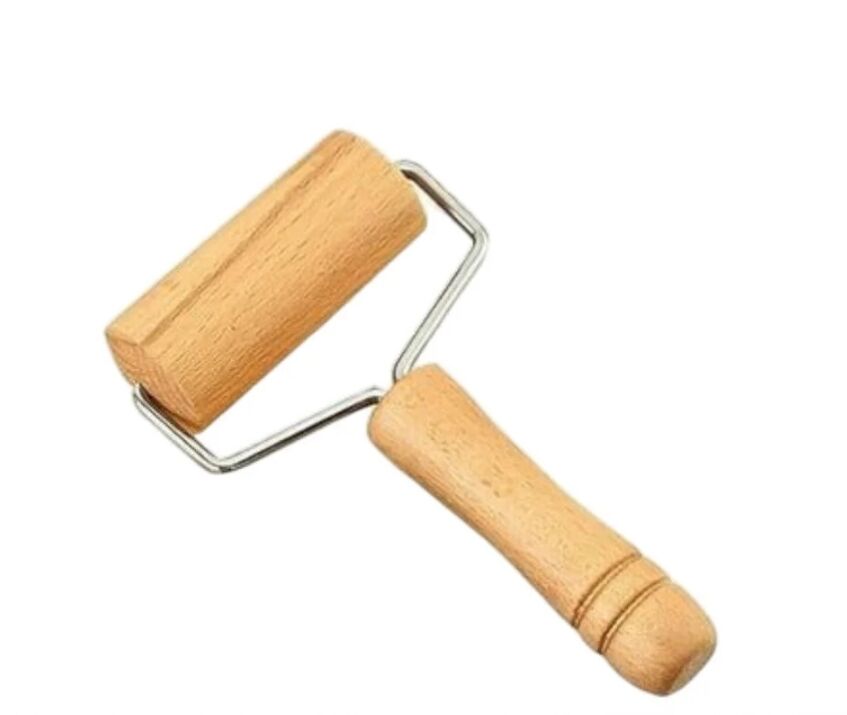 Ahşap Saplı Rulo Hamur Açıcı Merdane Pürüzsüz Oklava Pizza Börek Açma Silindiri