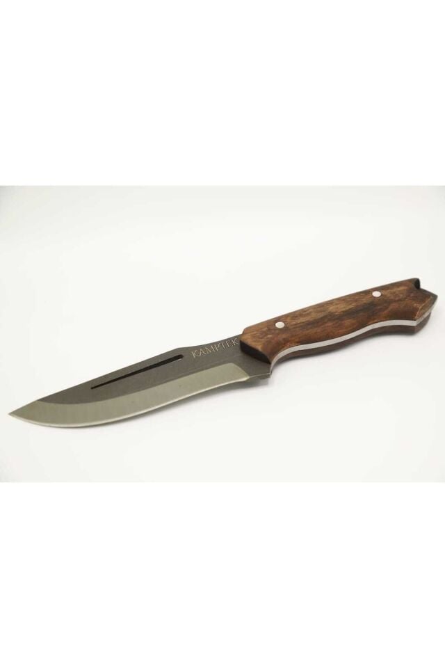 KampTek Bushcraft Bıçağı Avcılık Bıçağı Kamp Bıçağı Balıkçılık Doğa İçin Deri Kılıflı