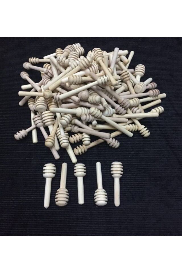 Ahşap 100 Lü Ahşap Mini 6 Cm Bal Kaşığı Daldız Magnet Düğün & Nişan & Kına