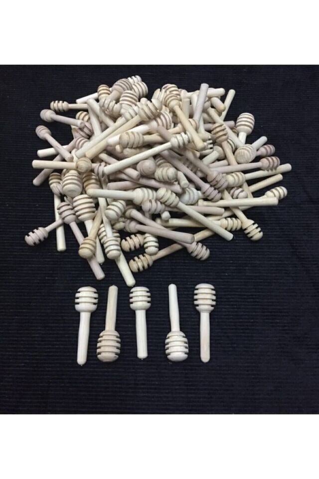 Ahşap Mini 6 Cm Bal Kaşığı Magnet Düğün & Nişan & Kına 100 Adet Paket