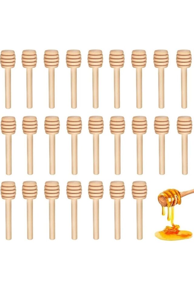 Ahşap 100 Lü Ahşap Mini 6 Cm Bal Kaşığı Daldız Magnet Düğün & Nişan & Kına