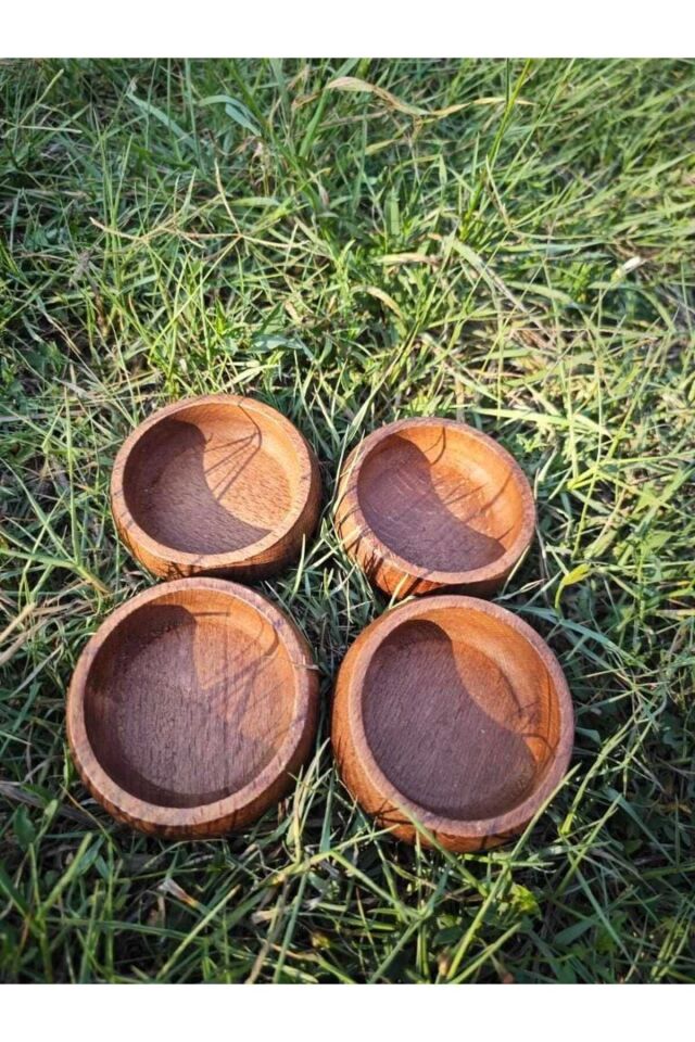 Ahşap Atölyesinden Ahşap Küçük Boy Tasarım Organik Çerezlik Kase 1 Adet