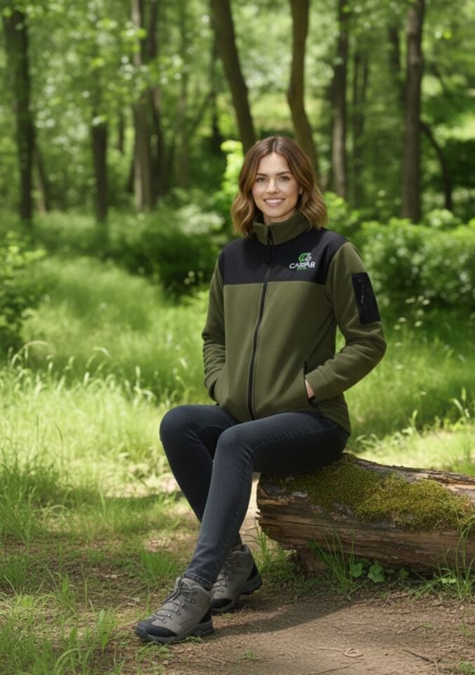 Camp One Slim Fit Anti Pilling Tüylenme Yapmayan Tam Fermuar Shoftshell Sweatshirt 3 Cepli Yerli Yşl