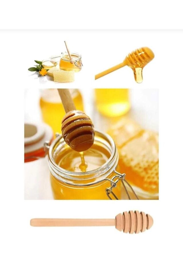 Organik Ahşap Bal Kaşığı Sağlık Dostu 15 Cm Bal Kaşığı Reçel Kaşığı 2 Adet
