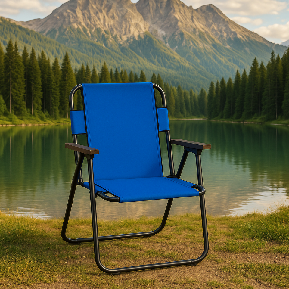 Metal Katlanır Kamp Karavan Doğa Piknik Plaj Sandalyesi