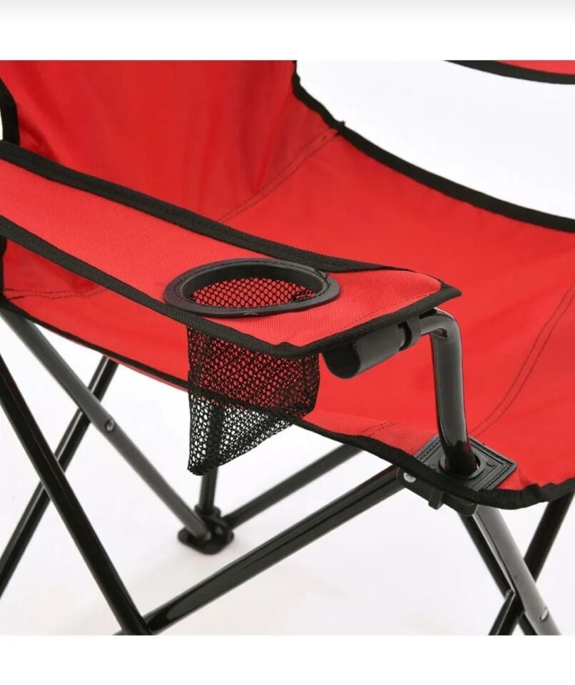 Katlanır Kamp Doğa Piknik Sandalyesi Kılıf Hediyeli 4 Adet Kırmızı