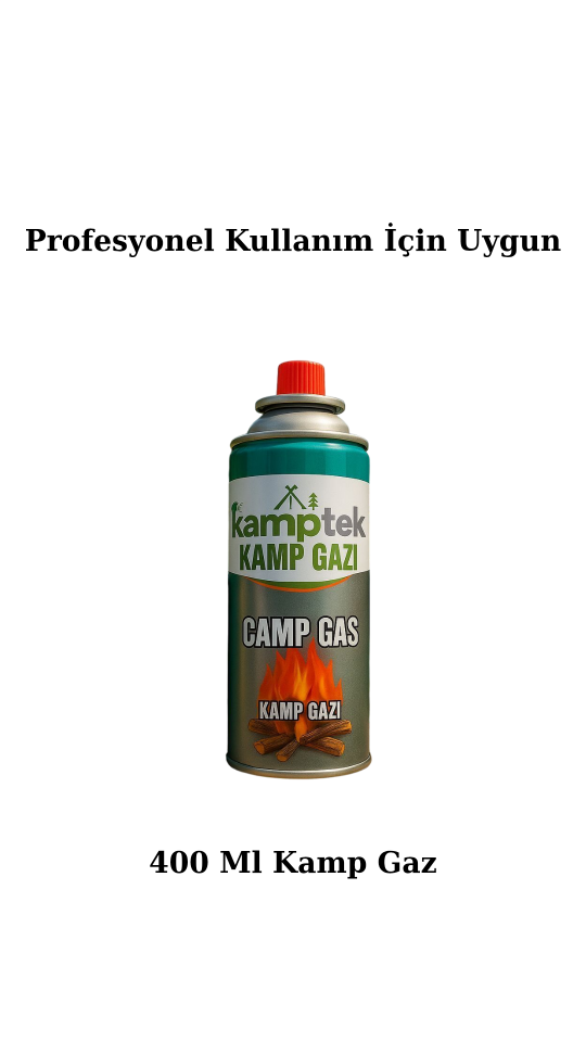 Kamptek Kamp Ocak Gazı Valfli Pürmüz Kartuşu  1 Adet 400ml 227gr