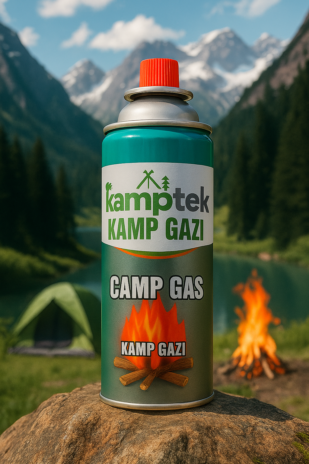 Kamptek Kamp Ocak Gazı Valfli Pürmüz Kartuşu  1 Adet 400ml 227gr