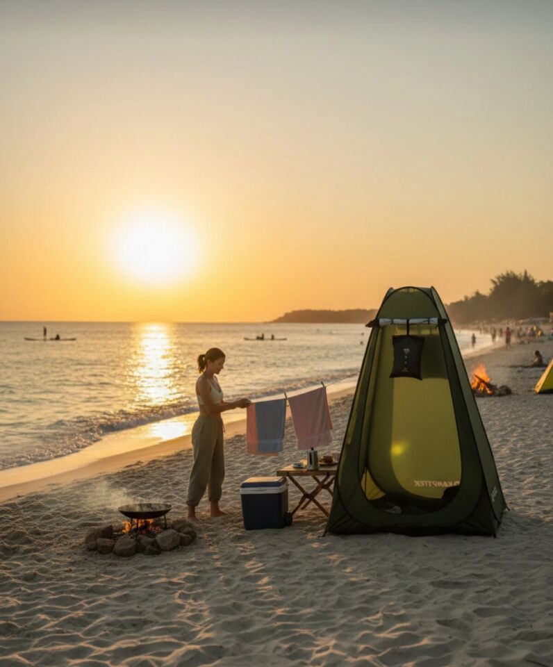 Kamp Alanı Duş Giyinme Wc Çadırı Fotoğrafcı Prova Kabini 190x120x120