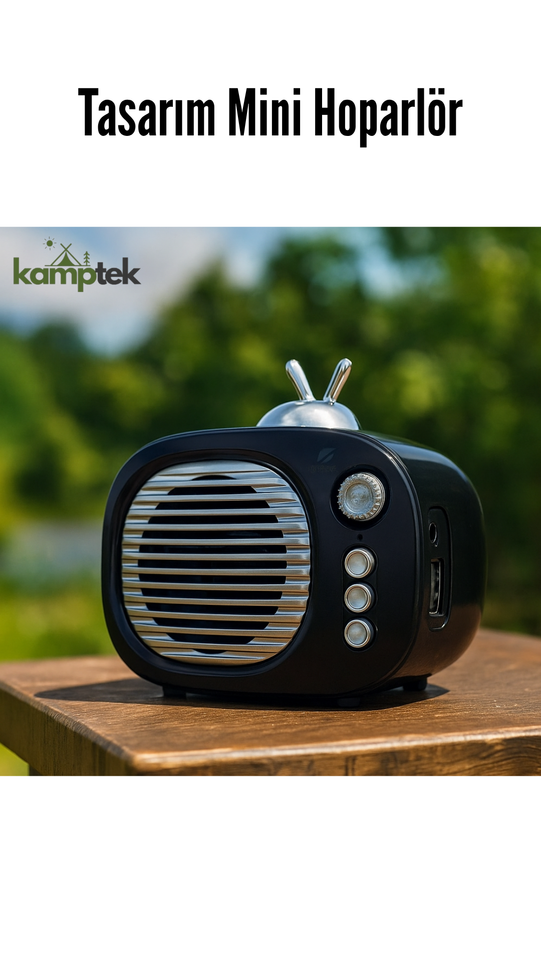 Mini Hoparlör Wintage Tasarım Radyo Taşınabilir Ses Bombası Siyah