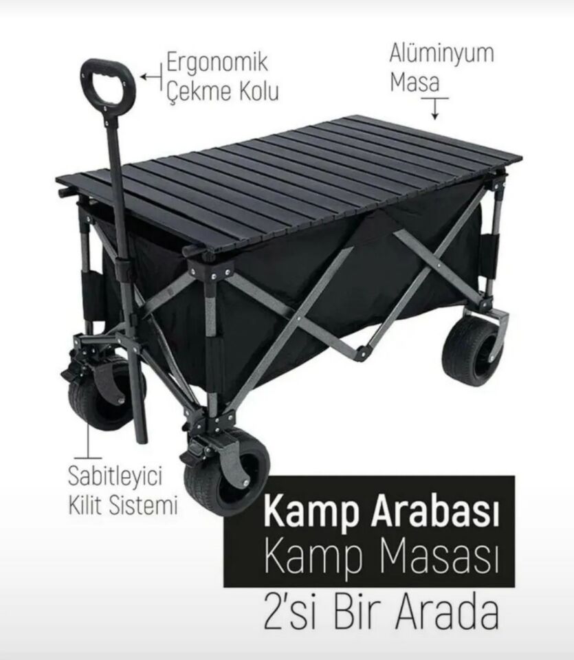 Katlanabilir Kamp Masalı Profesyonel Taşıma Arabası No:2 Büyük